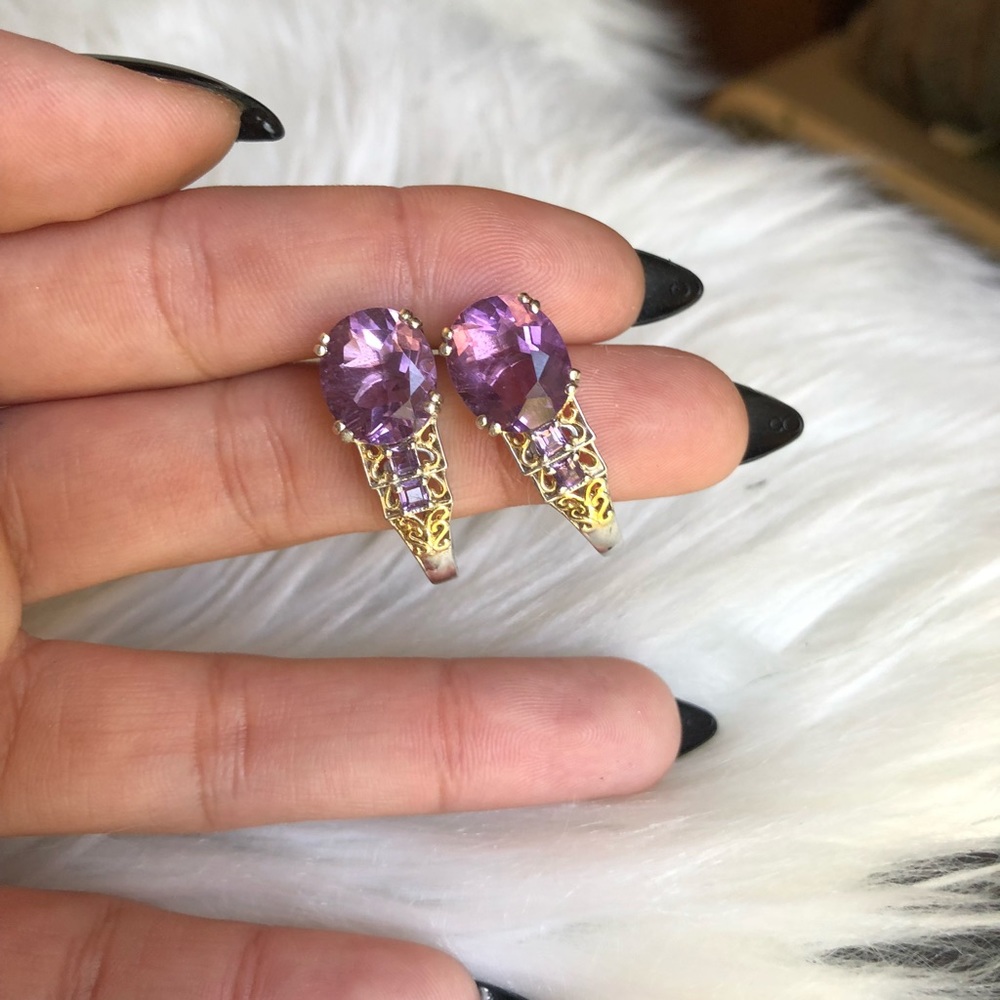 Purple Amethyst & Sterling Silver Earrings💜